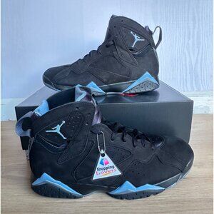 ⭐Nike Air Jordan 7 Retro Chambray Sz 10 Women's shoes Sneakers Black CU9307-004